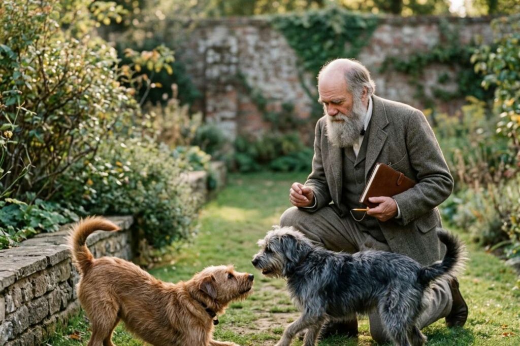 Charles Darwin a kutya viselkedésének megfigyelése a kutya viselkedéstudomány kezdeti szakaszában.