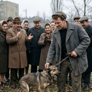 Egy kutyakiképző büntetésen alapuló kiképzési módszereket mutat be a kutyatulajdonosoknak a '60-as években a kutya viselkedéskutatás korai időszakában.